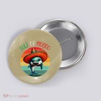 El Golfo De MéXico Dolphin Gulf Of Mexico Button thumb 0