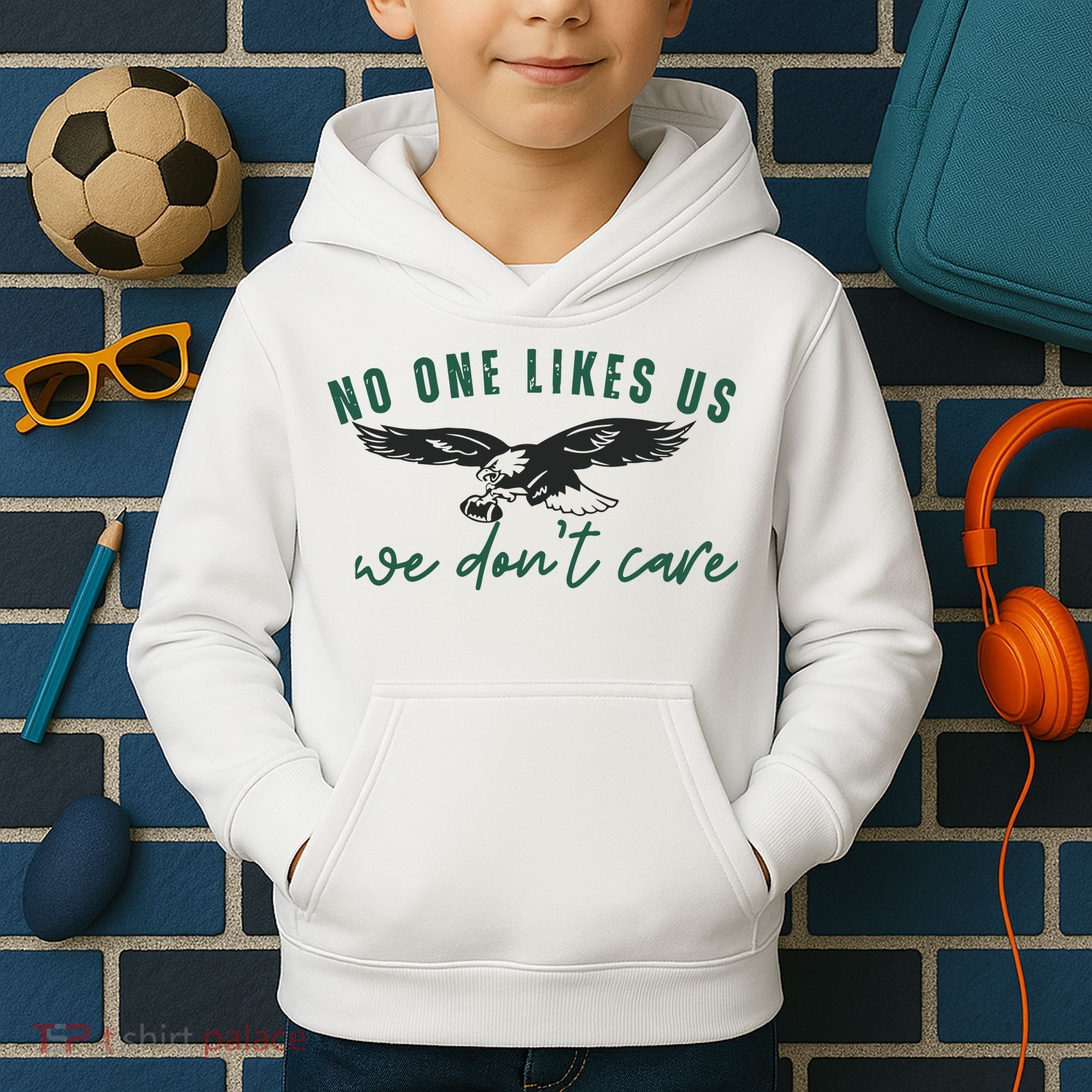 Eagles Game Day Football Kids Hoodie