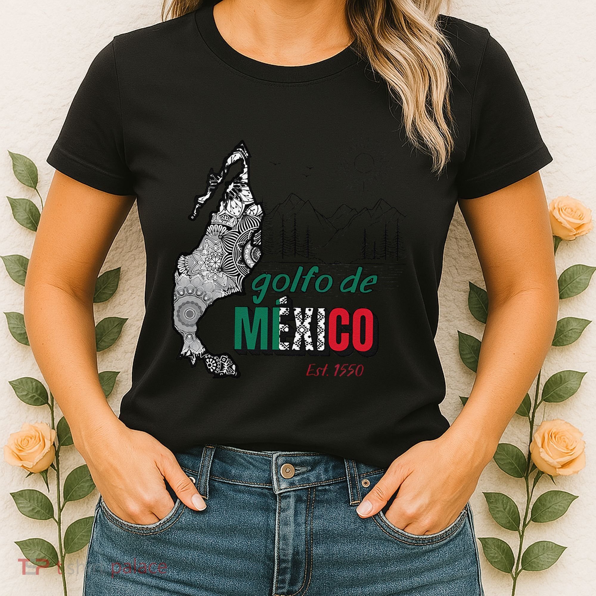 El Golfo De MéXico Gulf Of Mexico Est 1550 Historic Map Women's T-Shirt