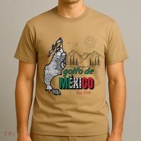 El Golfo De MéXico Gulf Of Mexico Est 1550 Historic Map T-Shirt thumb 3