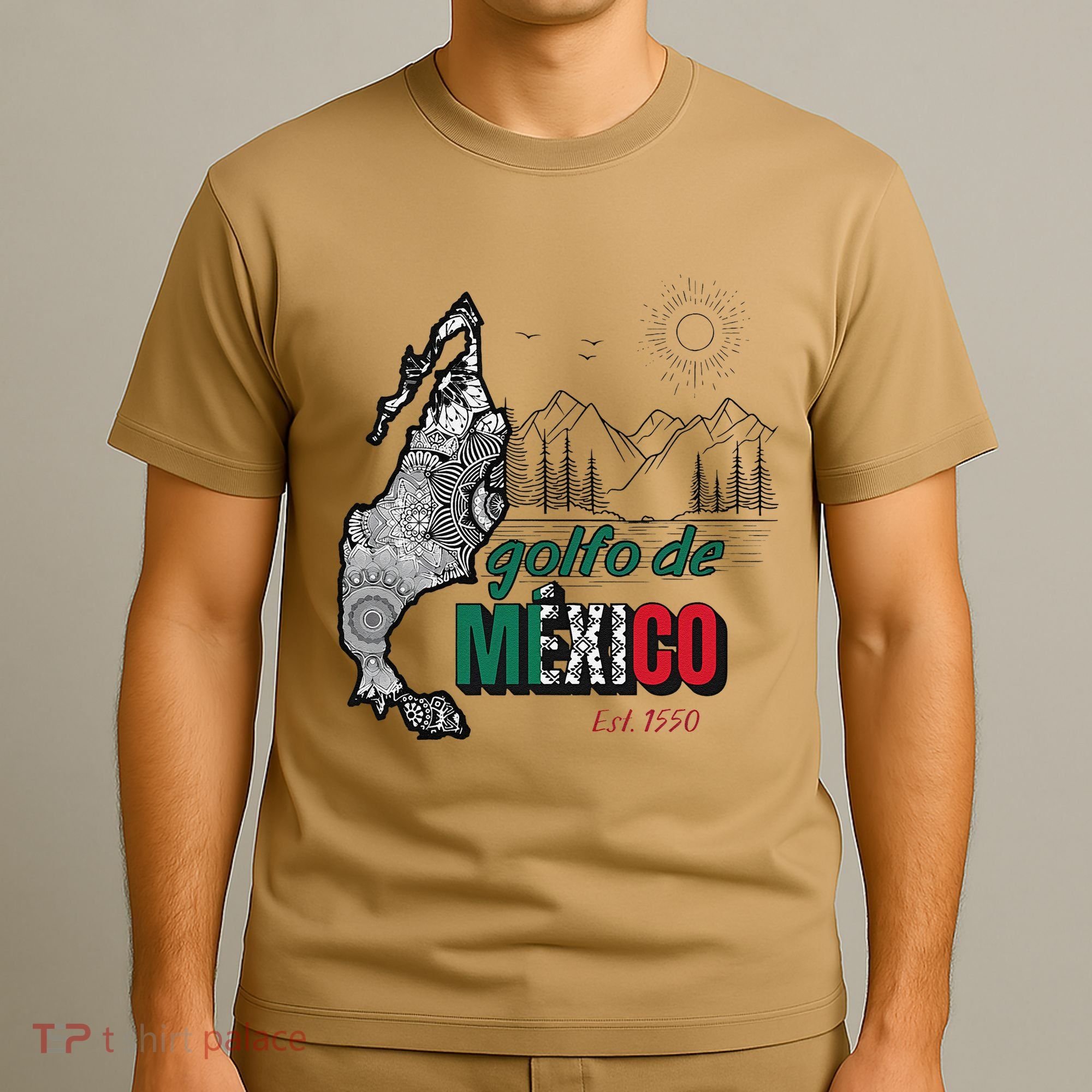 El Golfo De MéXico Gulf Of Mexico Est 1550 Historic Map T-Shirt