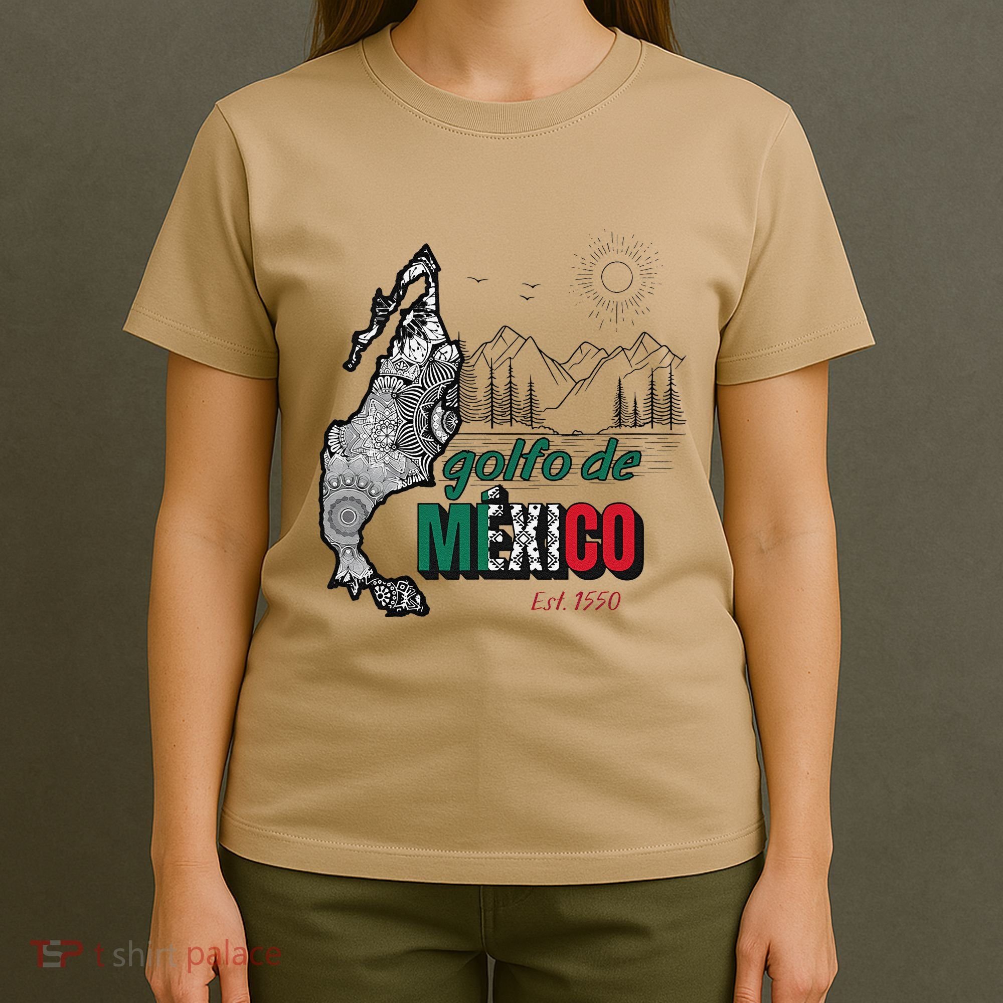 El Golfo De MéXico Gulf Of Mexico Est 1550 Historic Map T-Shirt