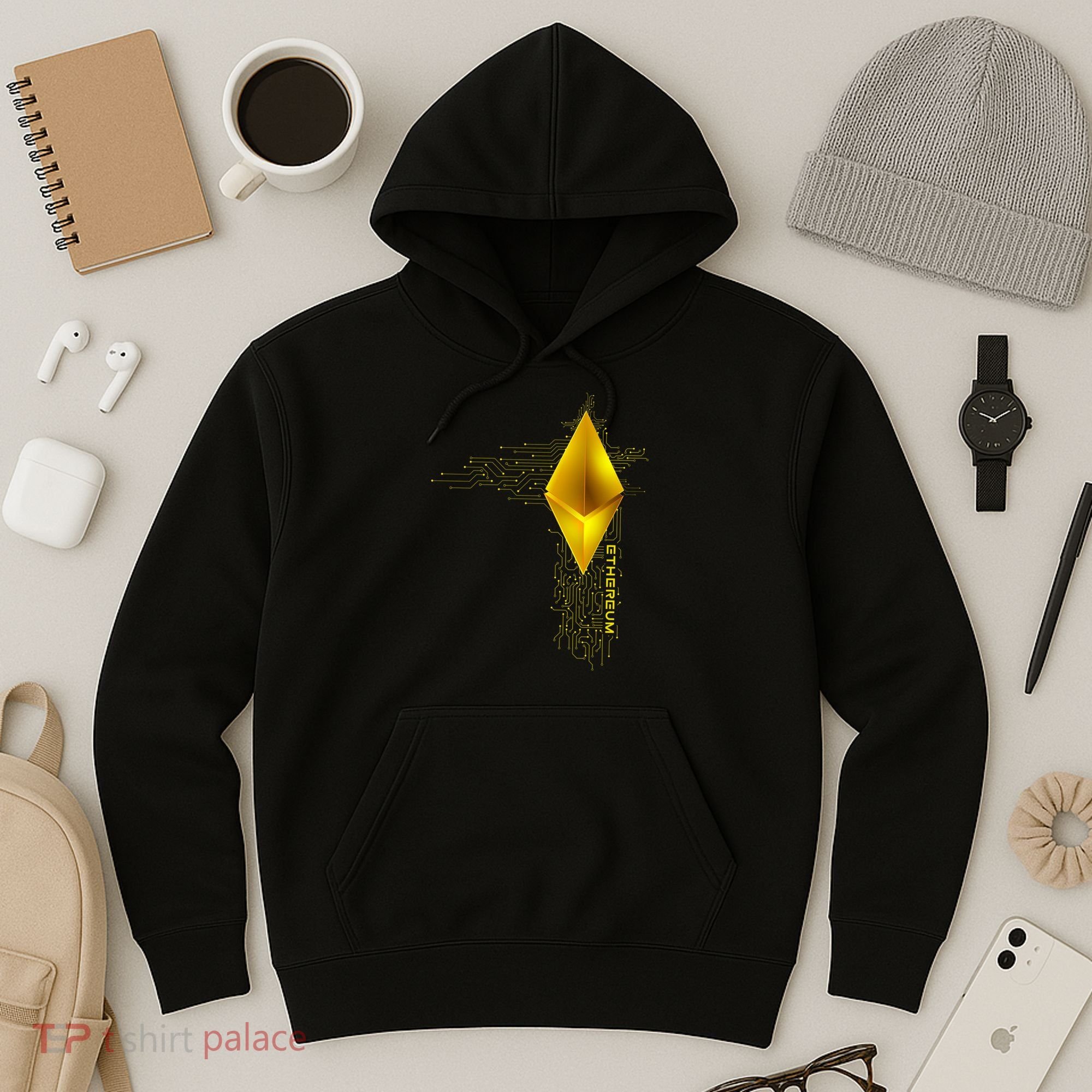 Ethereum GOLD ETH Cryptocurrency Bitcoin Hoodie