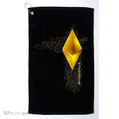 Ethereum GOLD ETH Cryptocurrency Bitcoin Golf Towel
