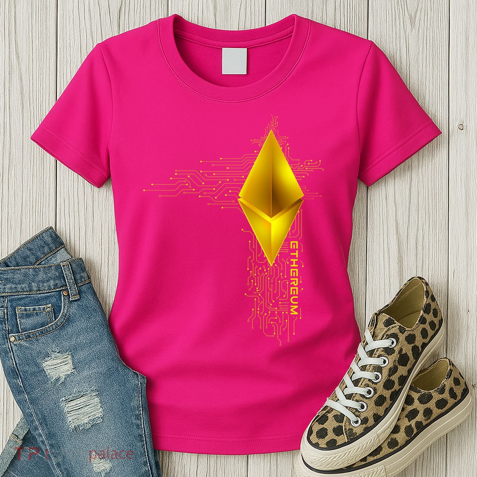 Ethereum GOLD ETH Cryptocurrency Bitcoin Women's T-Shirt