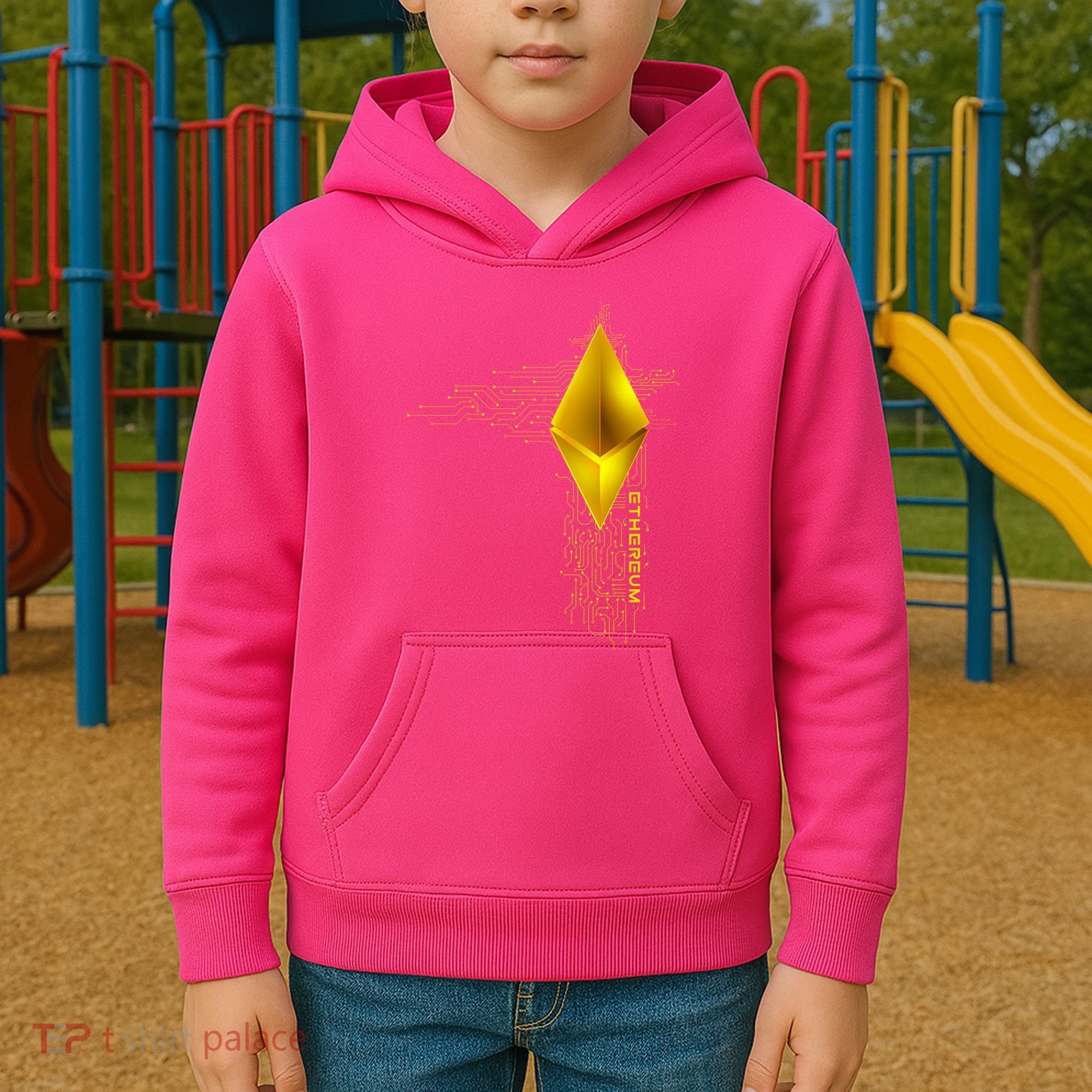 Ethereum GOLD ETH Cryptocurrency Bitcoin Kids Hoodie