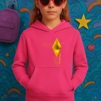Ethereum GOLD ETH Cryptocurrency Bitcoin Kids Hoodie thumb 3