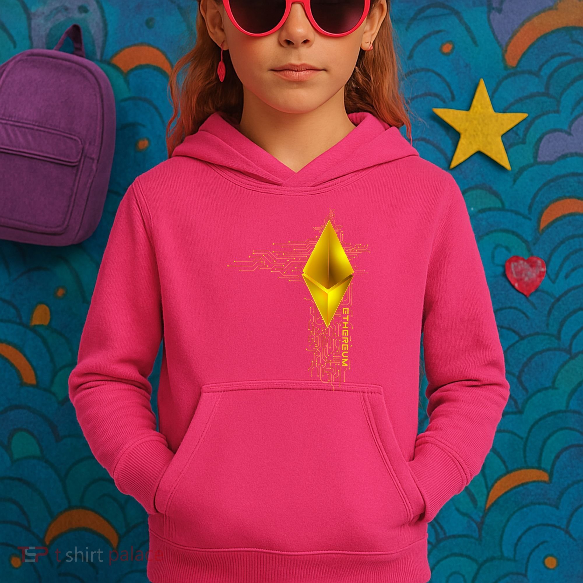 Ethereum GOLD ETH Cryptocurrency Bitcoin Kids Hoodie