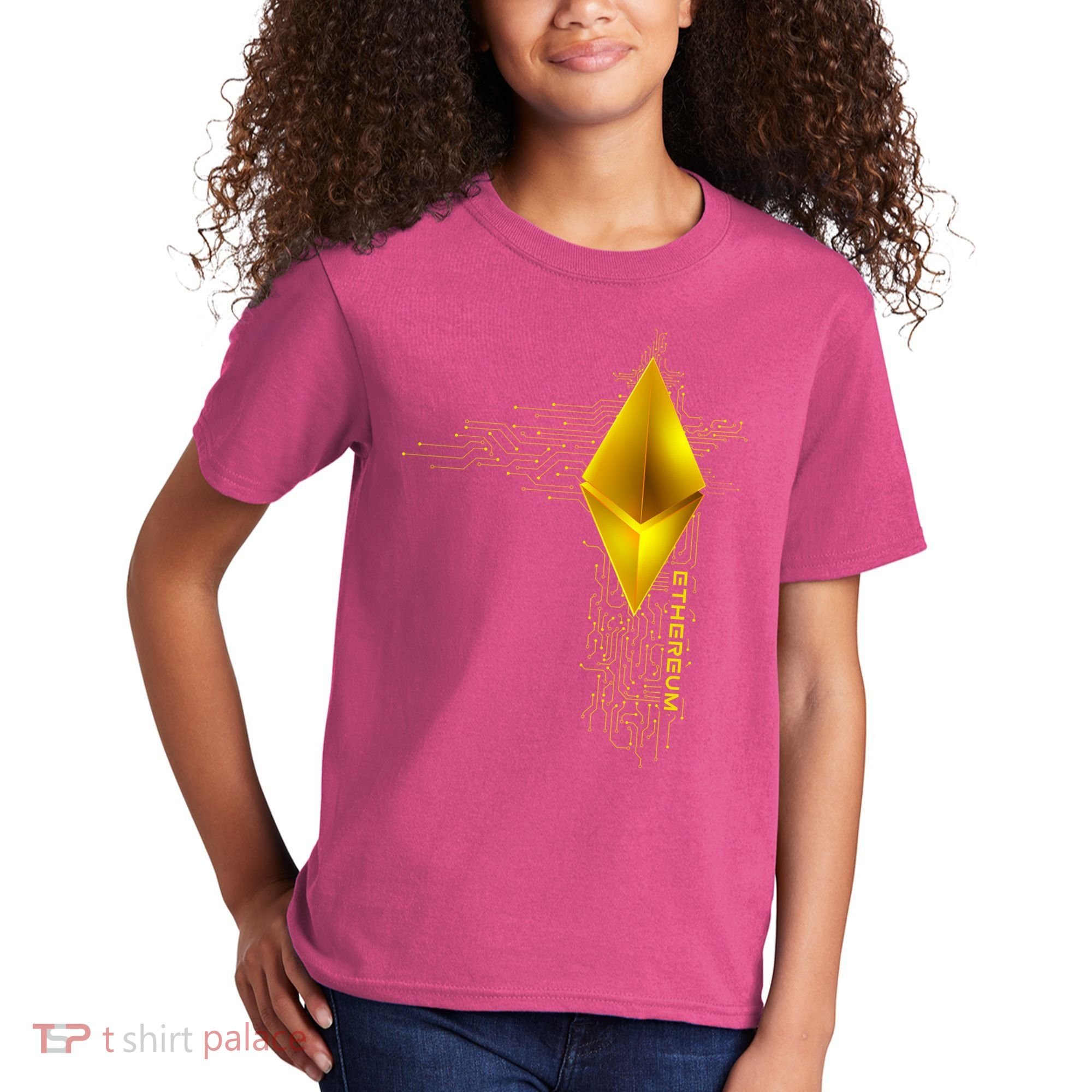 Ethereum GOLD ETH Cryptocurrency Bitcoin Kids T-Shirt