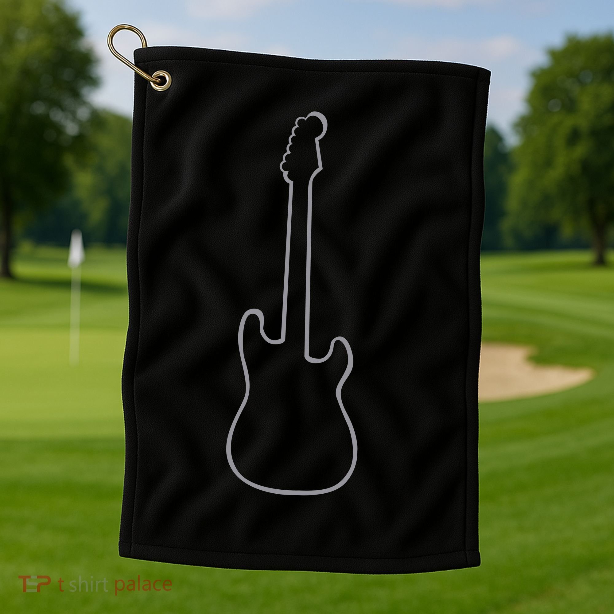 Electric Guitar Golf Towel