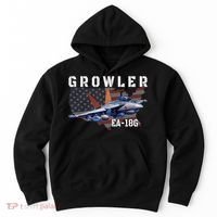 Ea18G Growler Electronic Warfare Aircraft Military Aviation Hoodie thumb 0
