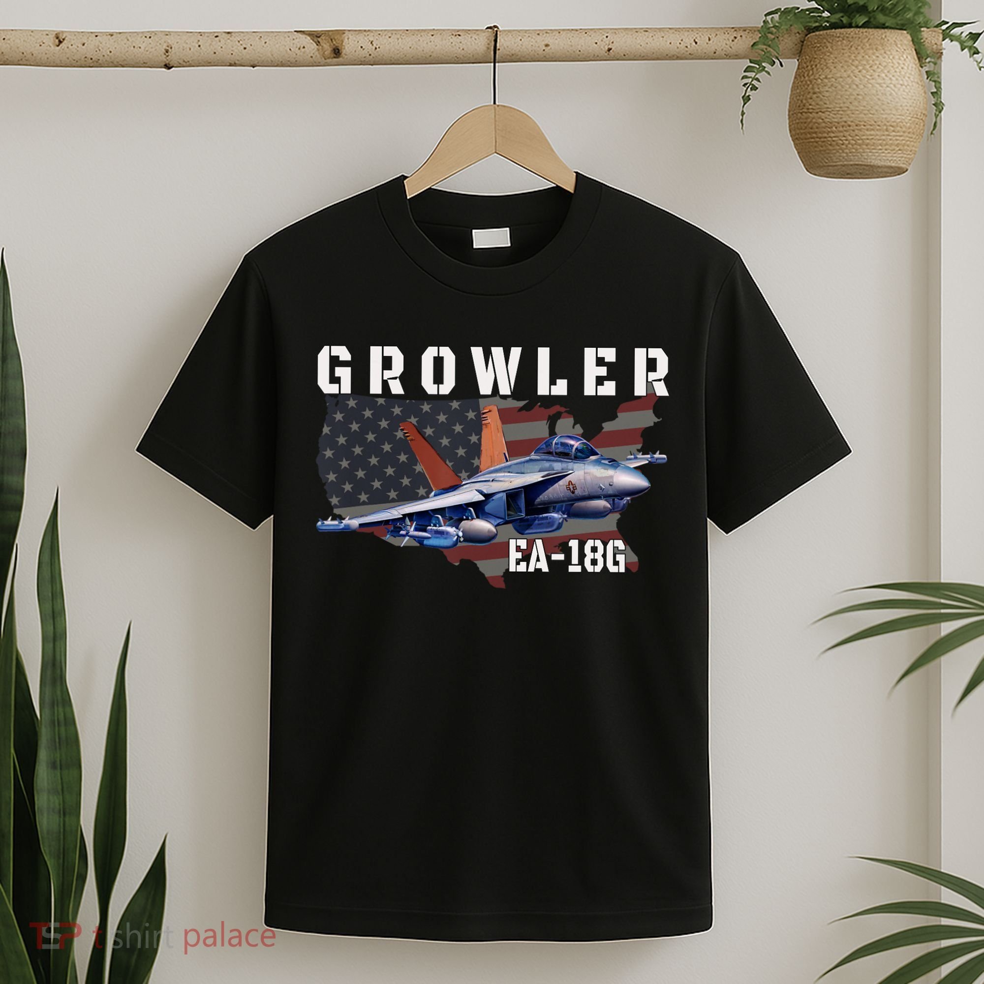 Ea18G Growler Electronic Warfare Aircraft Military Aviation T-Shirt