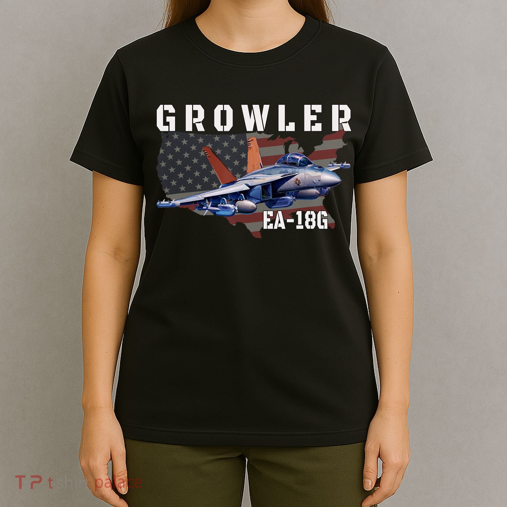 Ea18G Growler Electronic Warfare Aircraft Military Aviation T-Shirt