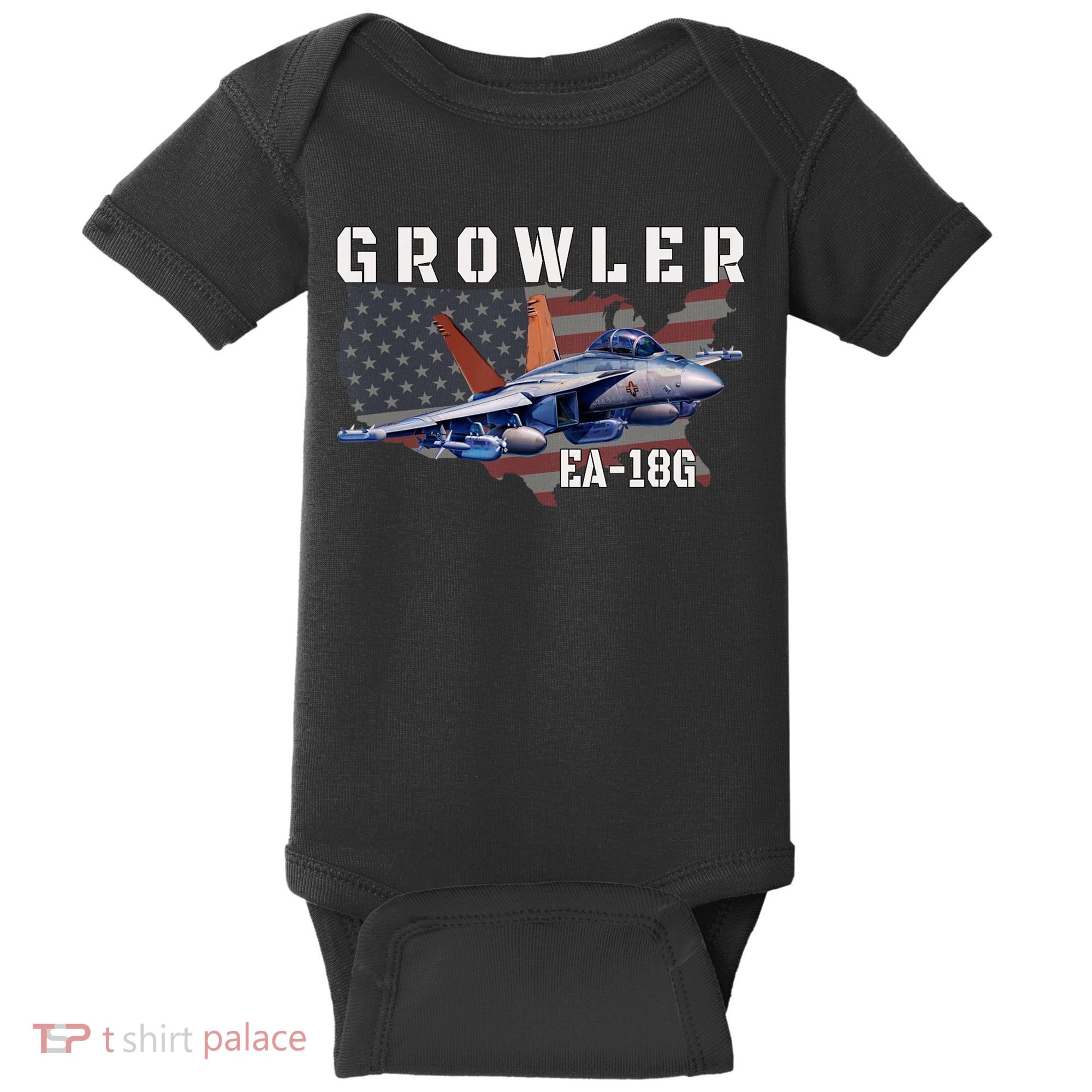 Ea18G Growler Electronic Warfare Aircraft Military Aviation Baby Bodysuit