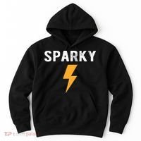 Electrician Gift Funny Sparky Nickname Lightning Bolt Hoodie thumb 0