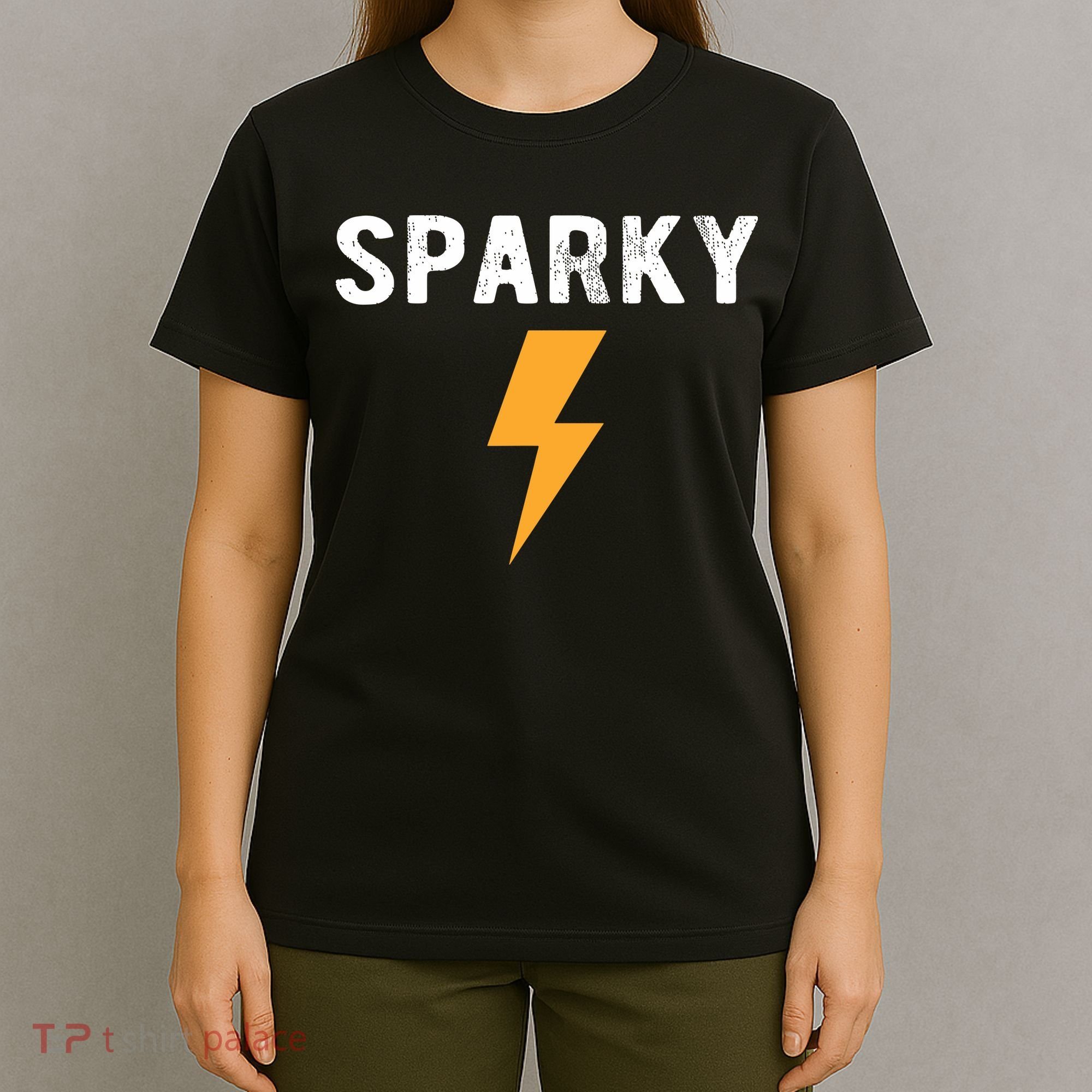Electrician Gift Funny Sparky Nickname Lightning Bolt T-Shirt