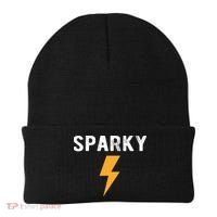 Electrician Gift Funny Sparky Nickname Lightning Bolt Beanie thumb 0
