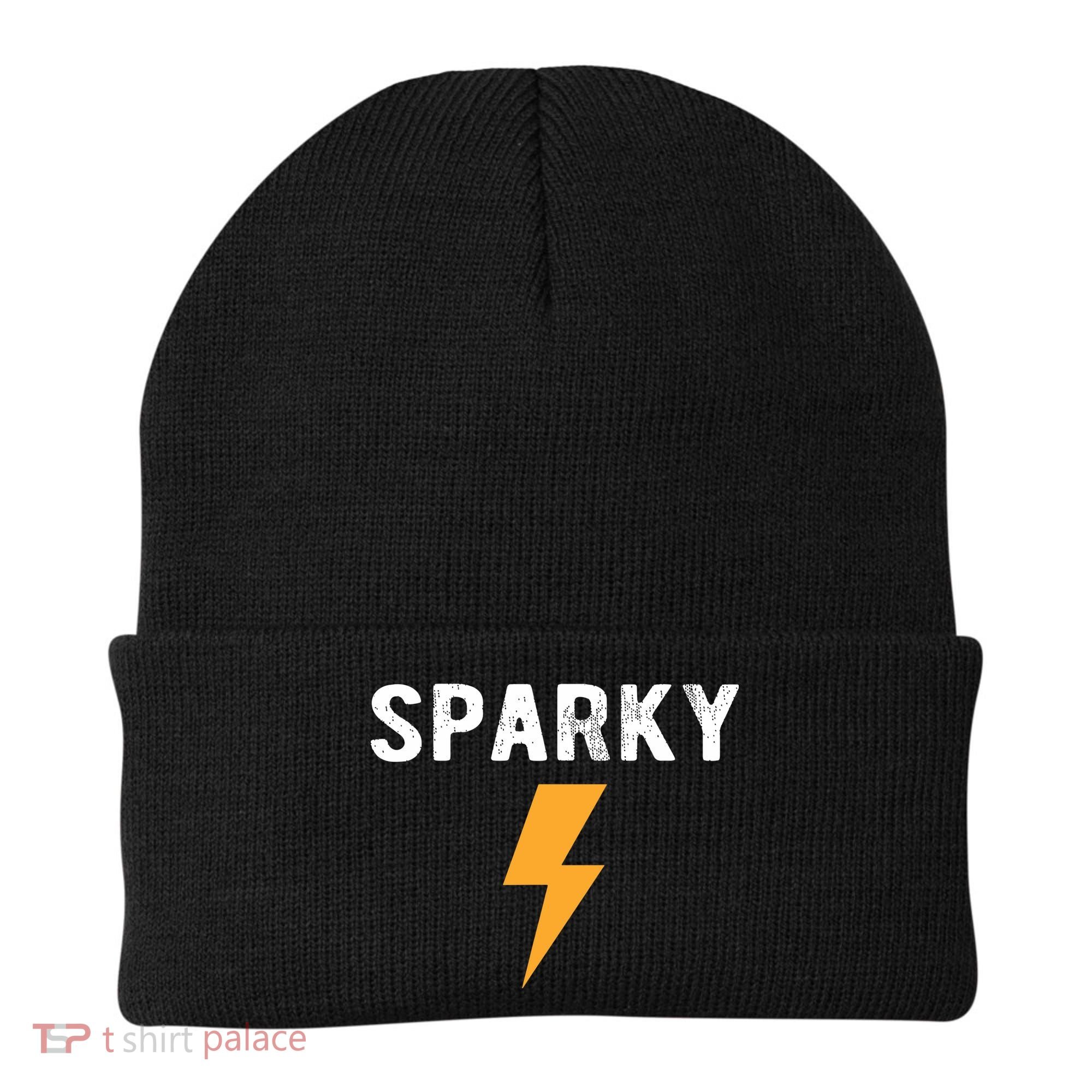 Electrician Gift Funny Sparky Nickname Lightning Bolt Beanie