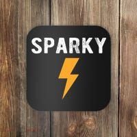 Electrician Gift Funny Sparky Nickname Lightning Bolt Coaster thumb 0
