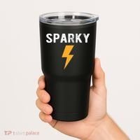 Electrician Gift Funny Sparky Nickname Lightning Bolt Tumbler thumb 2