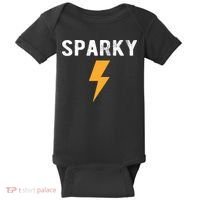 Electrician Gift Funny Sparky Nickname Lightning Bolt Baby Bodysuit thumb 0