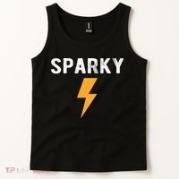Electrician Gift Funny Sparky Nickname Lightning Bolt Tank Top thumb 2