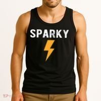 Electrician Gift Funny Sparky Nickname Lightning Bolt Tank Top thumb 3