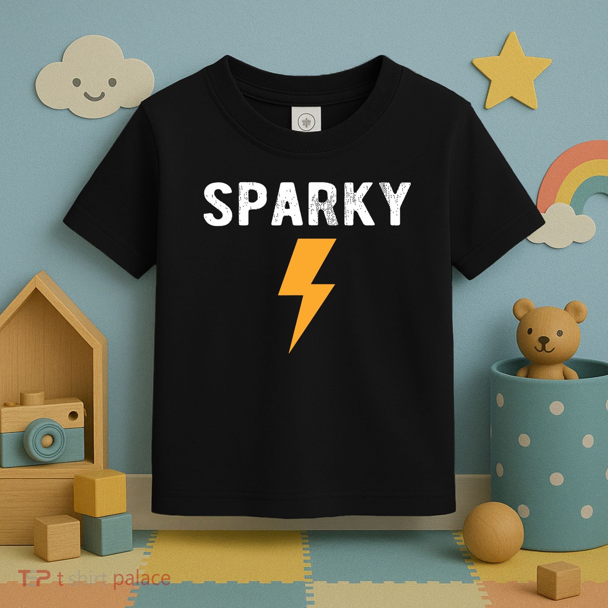 Electrician Gift Funny Sparky Nickname Lightning Bolt Toddler T-Shirt