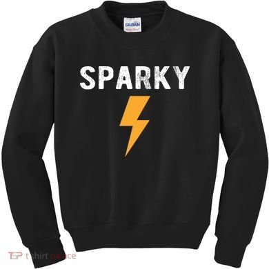 Electrician Gift Funny Sparky Nickname Lightning Bolt Kids Sweatshirt