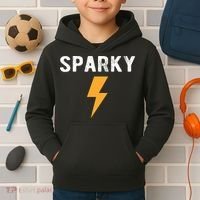 Electrician Gift Funny Sparky Nickname Lightning Bolt Kids Hoodie thumb 2