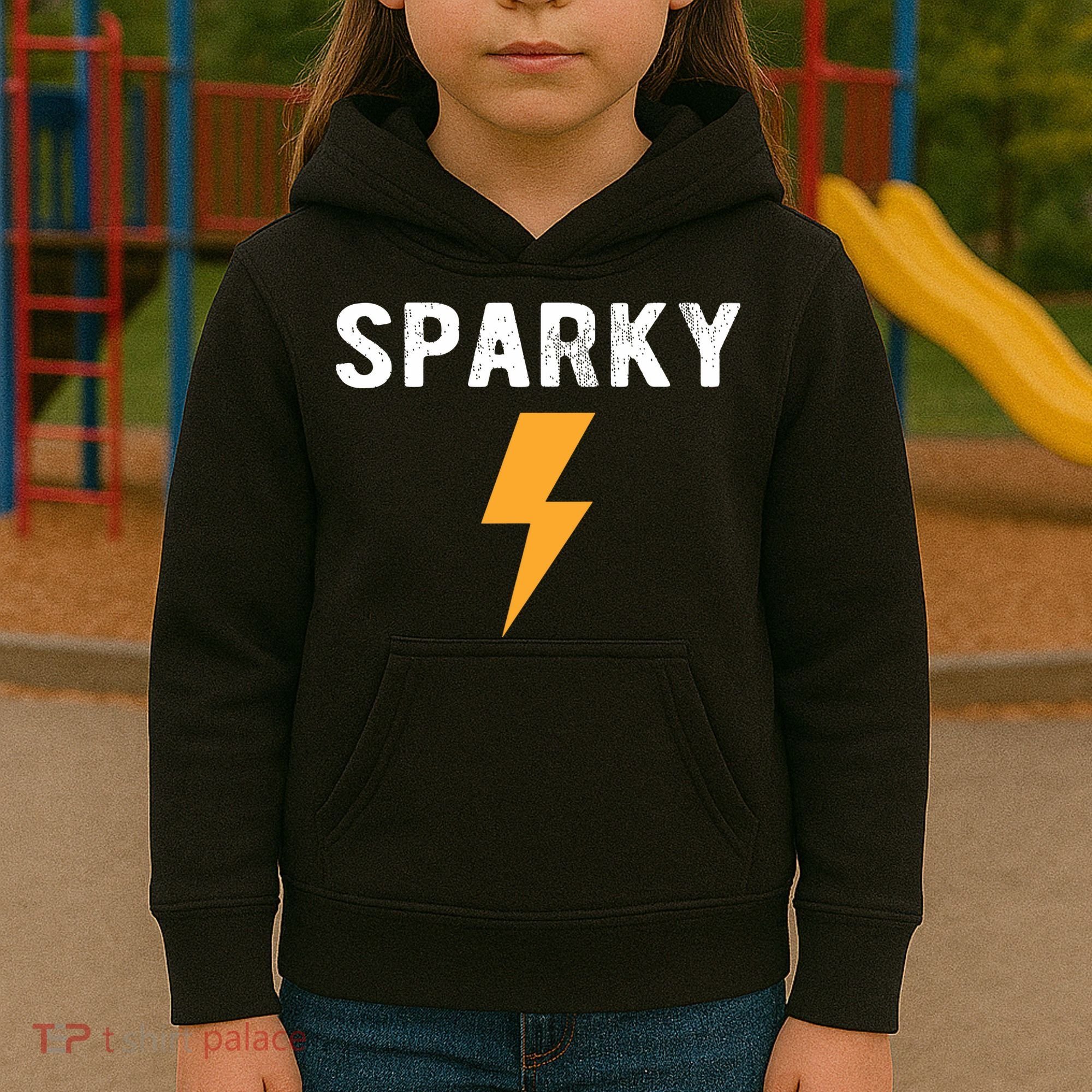 Electrician Gift Funny Sparky Nickname Lightning Bolt Kids Hoodie