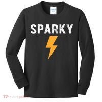 Electrician Gift Funny Sparky Nickname Lightning Bolt Kids Long Sleeve Shirt thumb 0