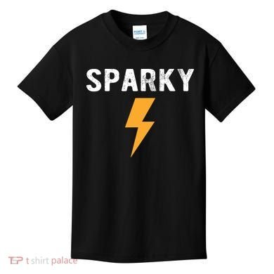 Electrician Gift Funny Sparky Nickname Lightning Bolt Kids T-Shirt