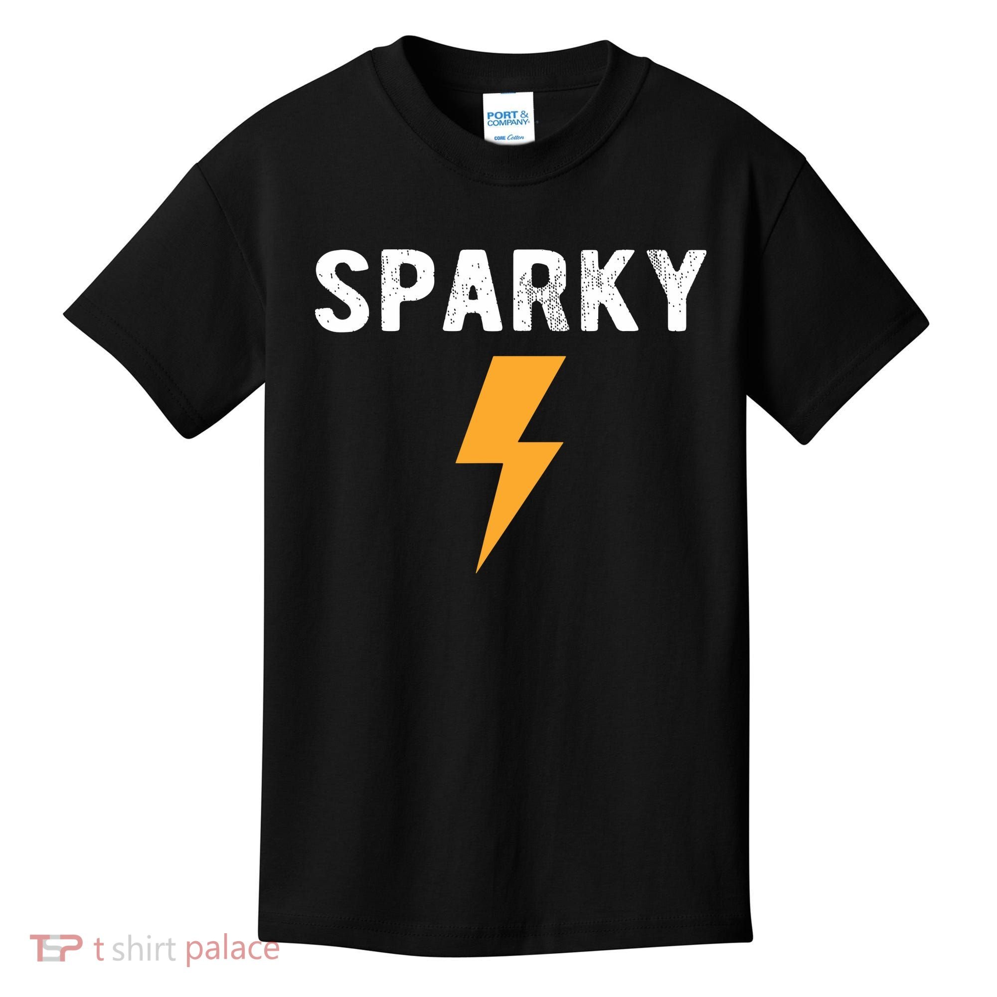 Electrician Gift Funny Sparky Nickname Lightning Bolt Kids T-Shirt