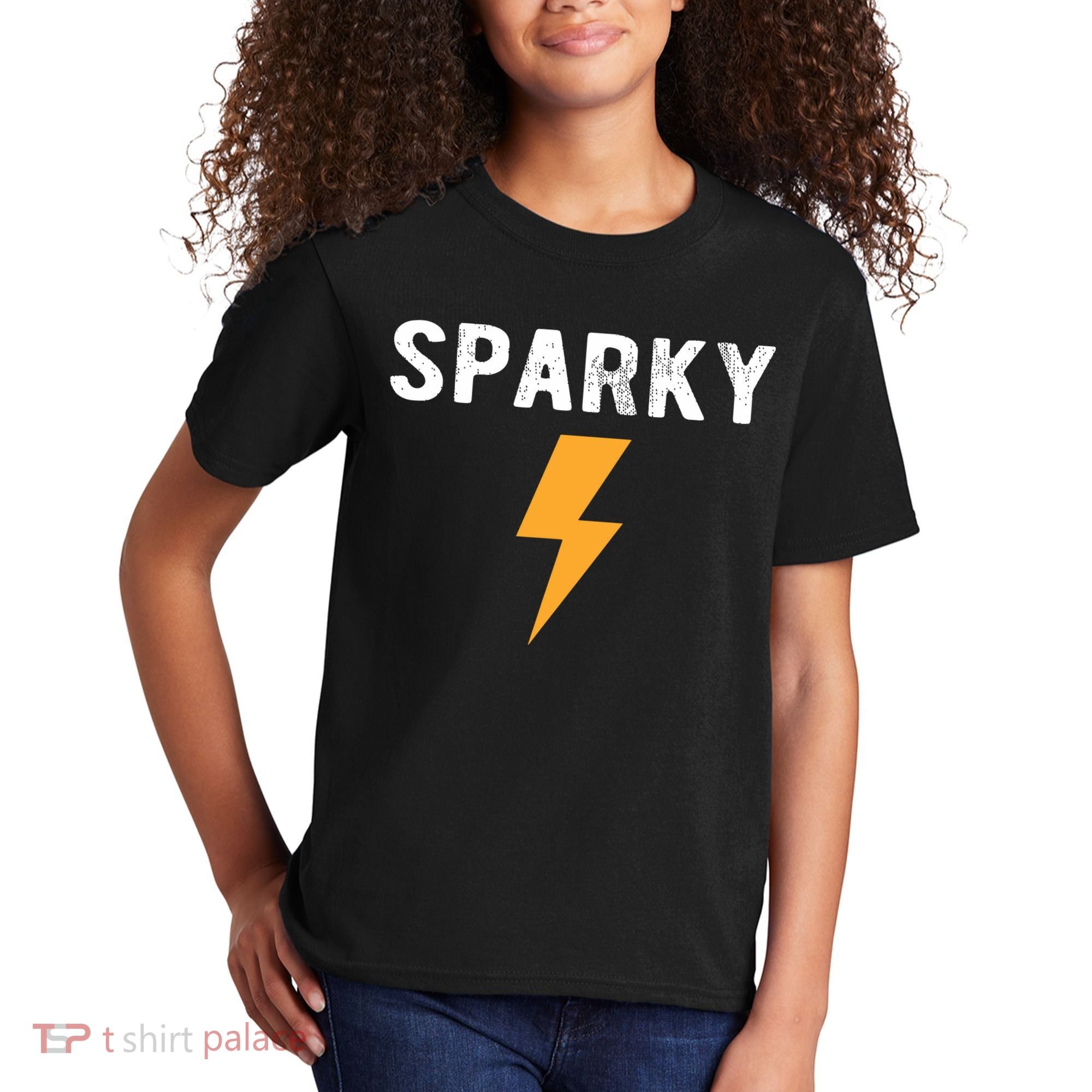 Electrician Gift Funny Sparky Nickname Lightning Bolt Kids T-Shirt
