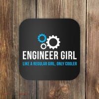 Engineer Girl Funny Cute Engineering STEM Gift T Coaster thumb 0