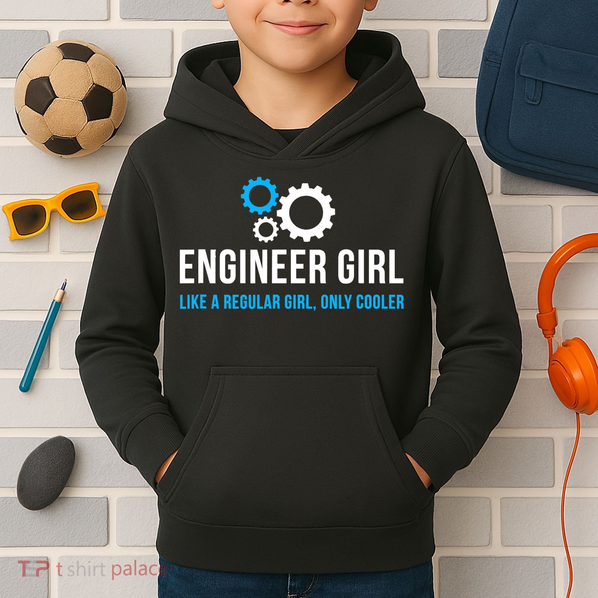 Engineer Girl Funny Cute Engineering STEM Gift T Kids Hoodie