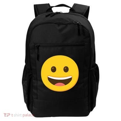 Emoticon Grinning Face Happy Backpack