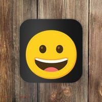 Emoticon Grinning Face Happy Coaster thumb 0