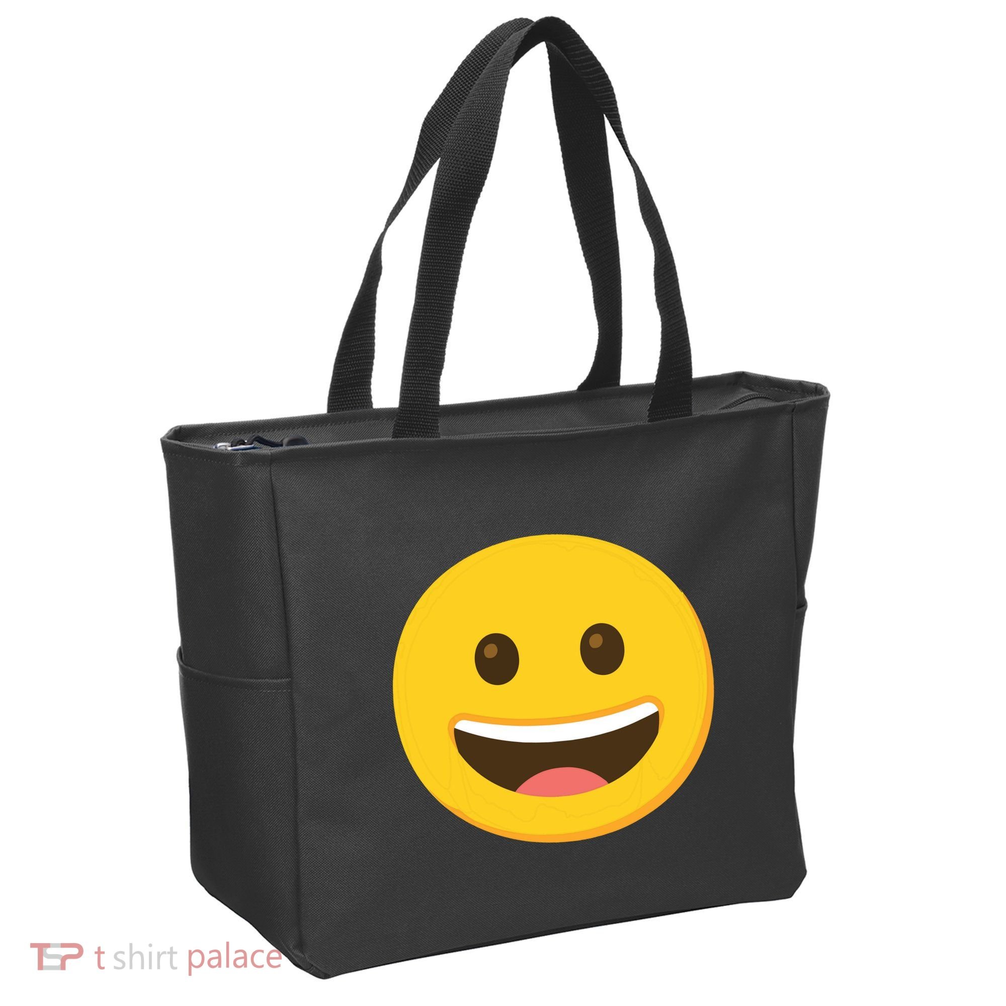 Emoticon Grinning Face Happy Tote Bag