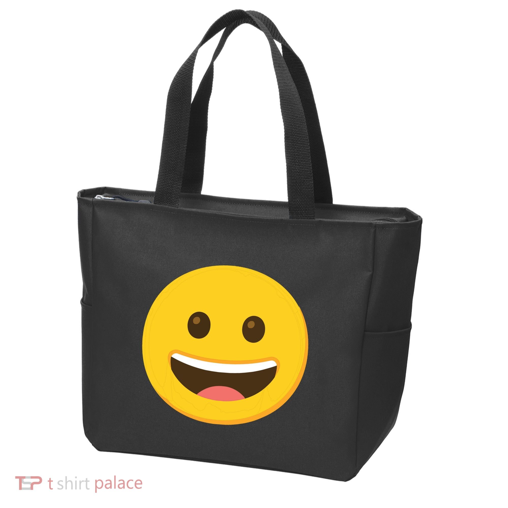 Emoticon Grinning Face Happy Tote Bag