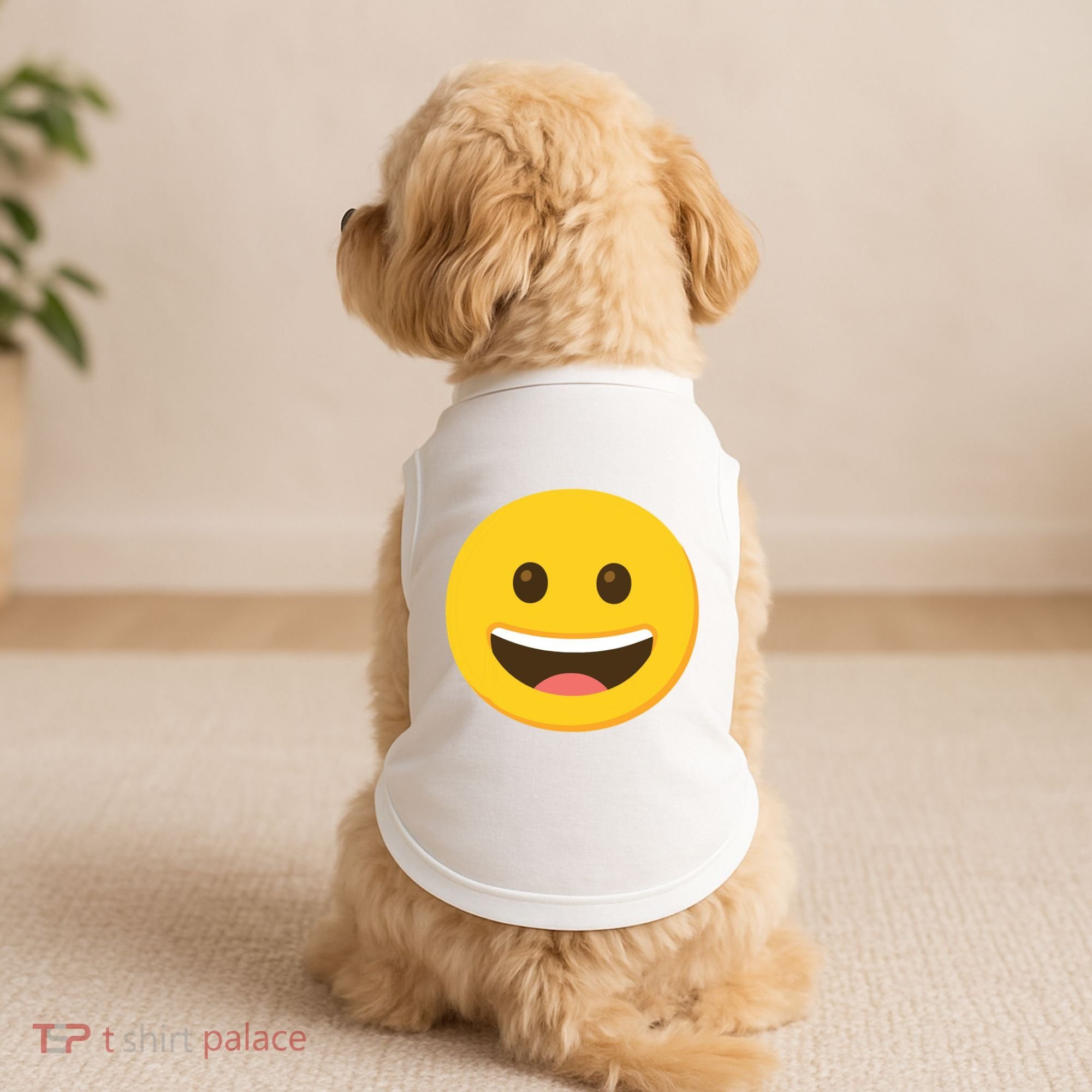 Emoticon Grinning Face Happy Doggie Tank