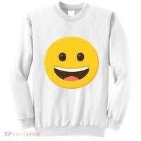 Emoticon Grinning Face Happy Sweatshirt thumb 0