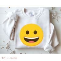 Emoticon Grinning Face Happy Sweatshirt thumb 2