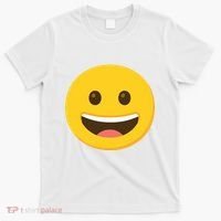 Emoticon Grinning Face Happy T-Shirt thumb 0