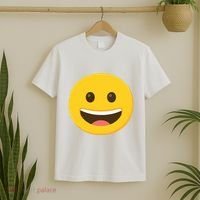 Emoticon Grinning Face Happy T-Shirt thumb 2