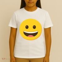 Emoticon Grinning Face Happy T-Shirt thumb 4