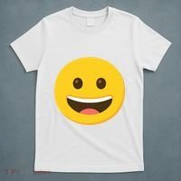 Emoticon Grinning Face Happy T-Shirt thumb 5