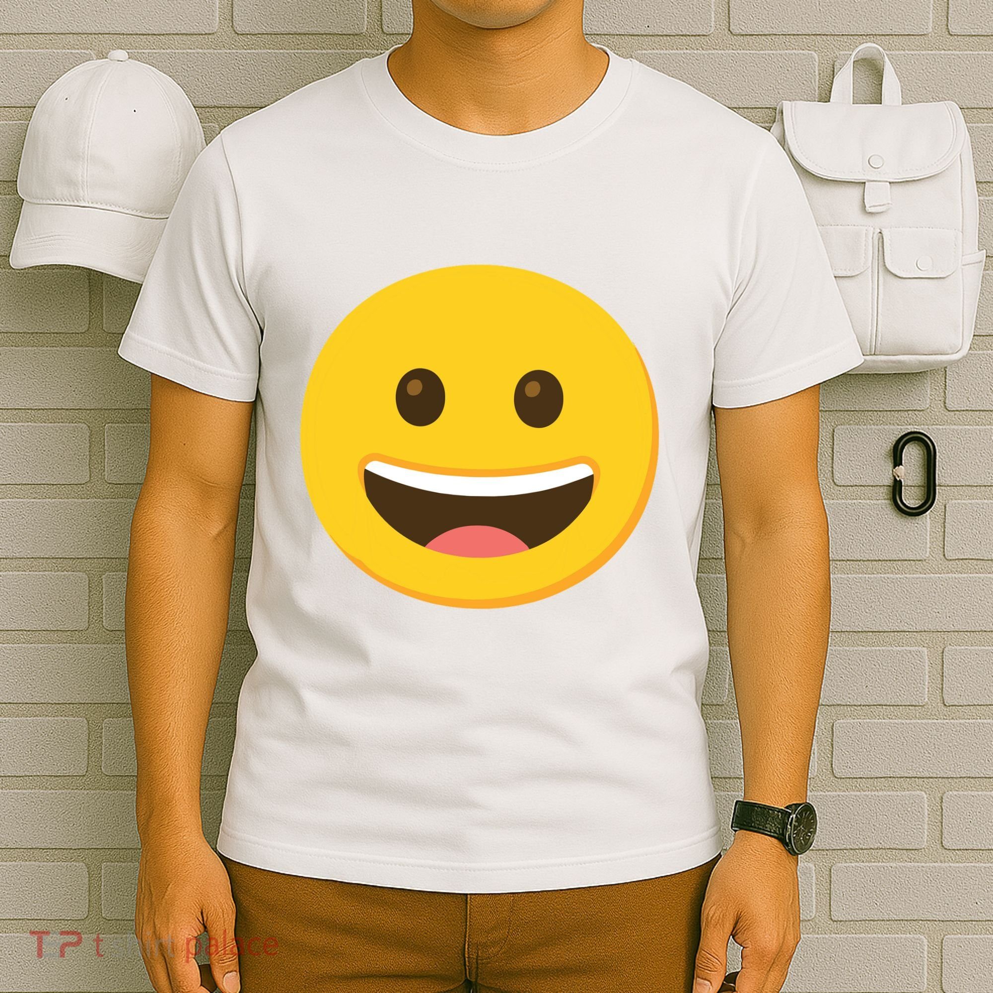 Emoticon Grinning Face Happy T-Shirt