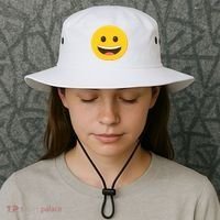 Emoticon Grinning Face Happy Bucket Hat thumb 3